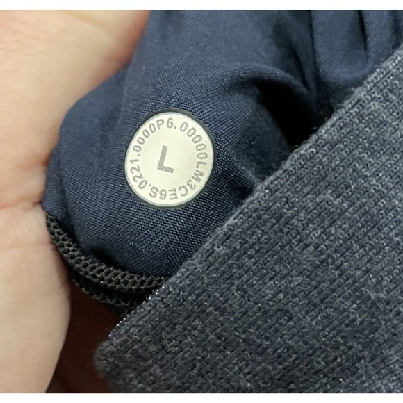 Lululemon City Sweat Full-Zip Hoodie Sweatshirt Heather Navy M3CE6S Men’s L - Picture 6 of 7